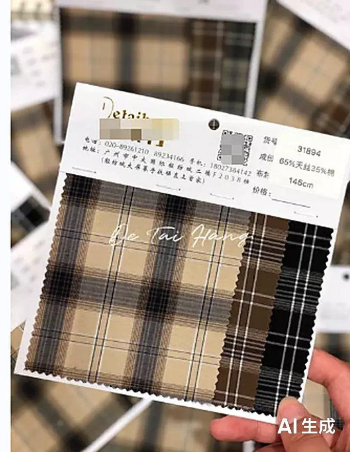 Plaid and check shirting fabric